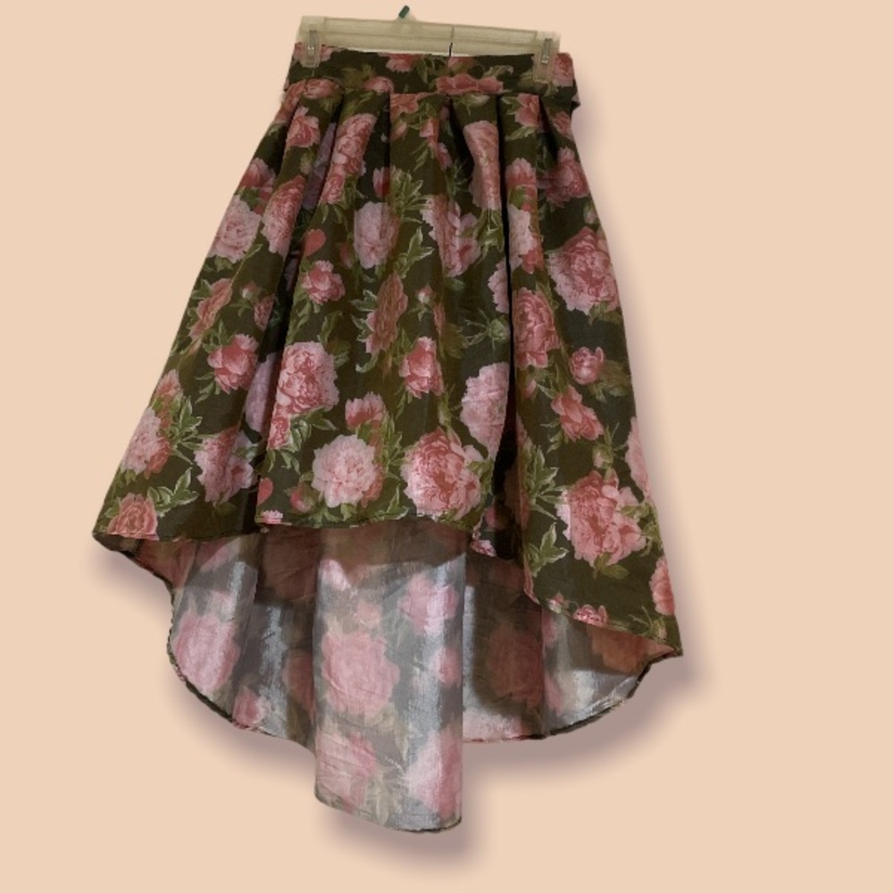 Floral High Low Skirt - Picture 4 of 7